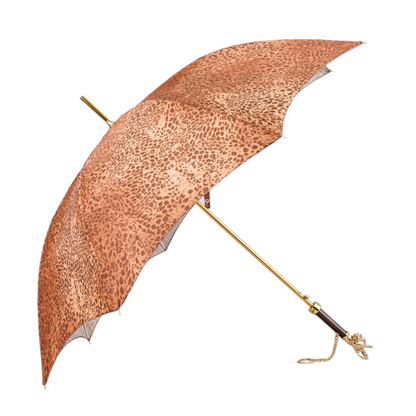 Luxury Women's Umbrella - Gold Plated Handle, Automatic Open & Wind Resistant