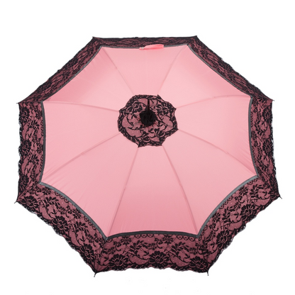 Lace Parasol – Vintage Italian Umbrella With Handmade Leather Handle
