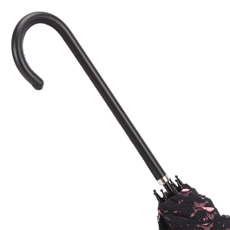 Lace Parasol – Vintage Italian Umbrella With Handmade Leather Handle