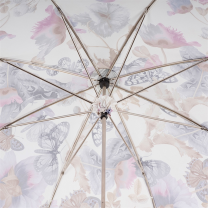 Retro Butterfly Parasol – Handmade Italian Umbrella With Leather Handle