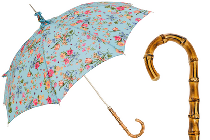 Floral Parasol – Elegant Handmade Italian Umbrella with Premium Bamboo Handle