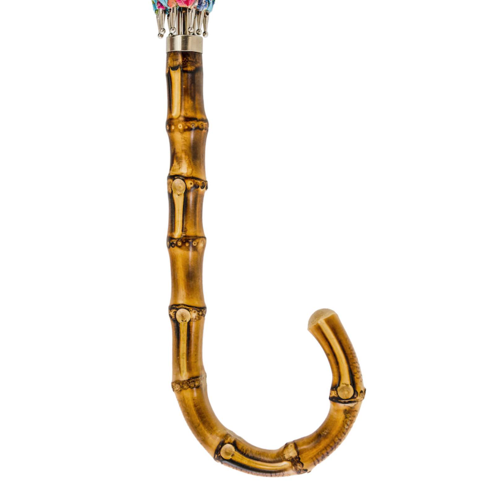 Floral Parasol – Elegant Handmade Italian Umbrella with Premium Bamboo Handle