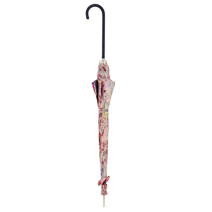 Luxury Pink Parasol – Handmade Italian Umbrella With Genuine Leather Handle