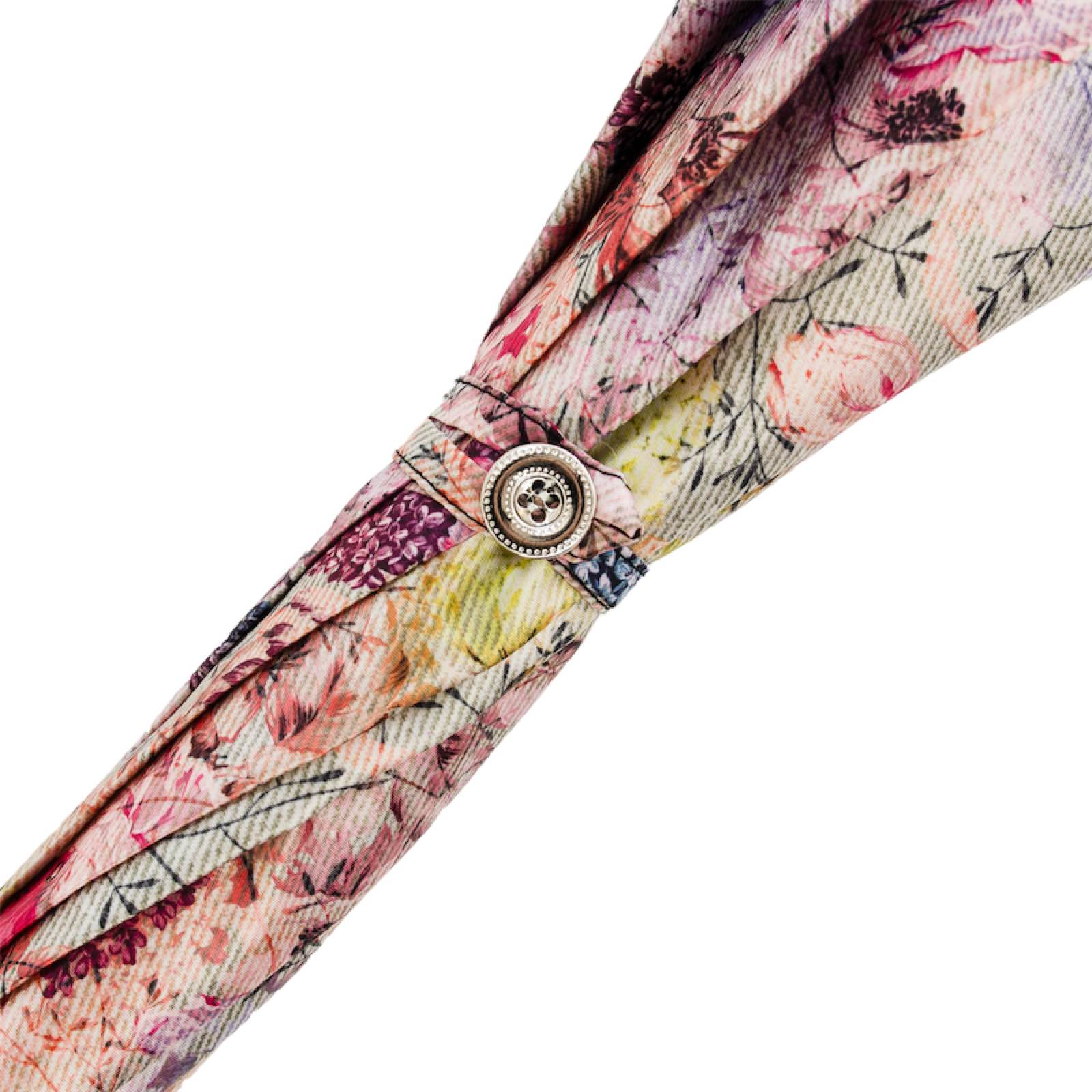 Luxury Pink Parasol – Handmade Italian Umbrella With Genuine Leather Handle