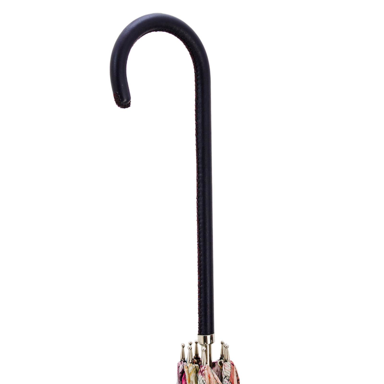 Luxury Pink Parasol – Handmade Italian Umbrella With Genuine Leather Handle