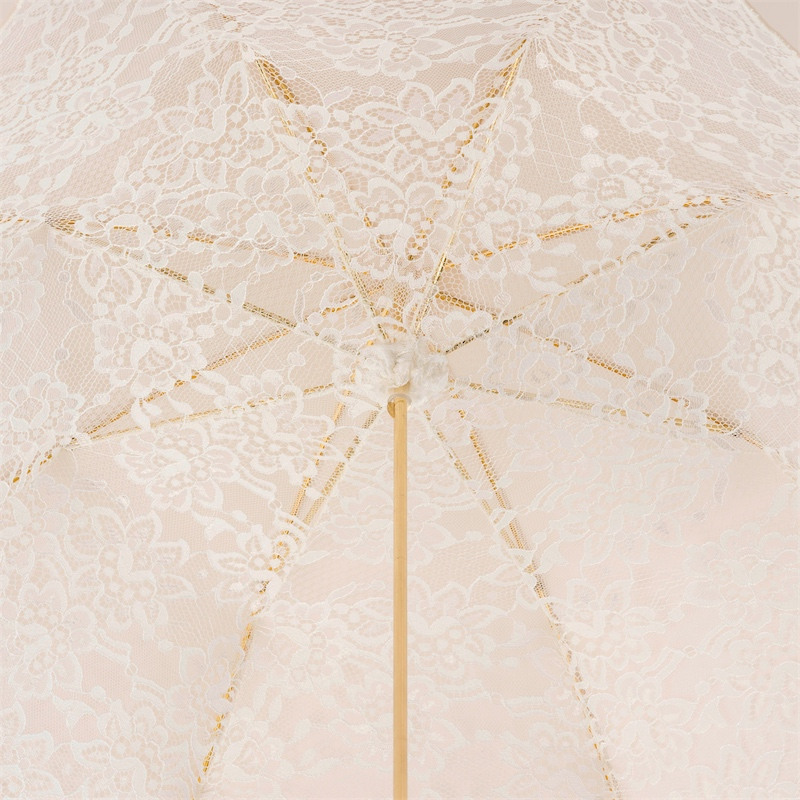 Elegant Ecru Umbrella – Handmade Italian Double Cloth Parasol with Luxury Handle