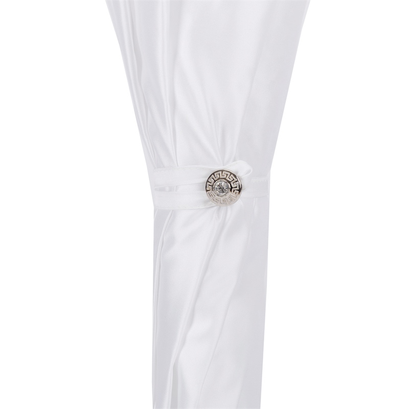 White Lace Wedding Parasol – Handmade Italian Umbrella With Genuine Leather Handle