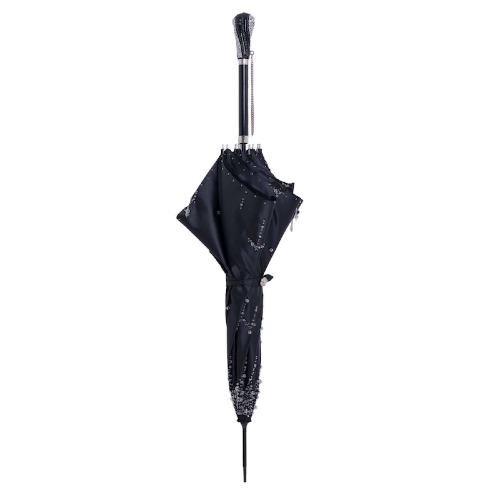 Luxury Umbrella – Swarovski Crystal Handle, Handmade Italy, Elegant Rain Protection