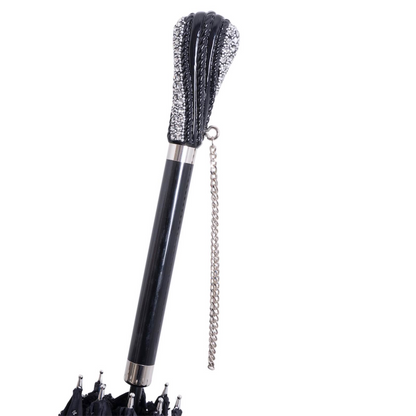Luxury Umbrella – Swarovski Crystal Handle, Handmade Italy, Elegant Rain Protection
