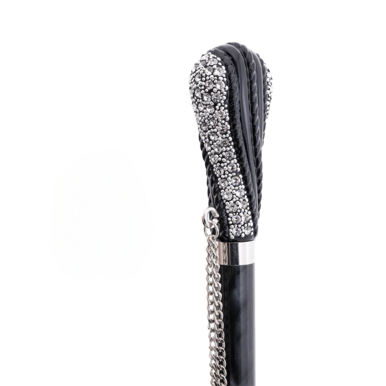 Luxury Umbrella – Swarovski Crystal Handle, Handmade Italy, Elegant Rain Protection