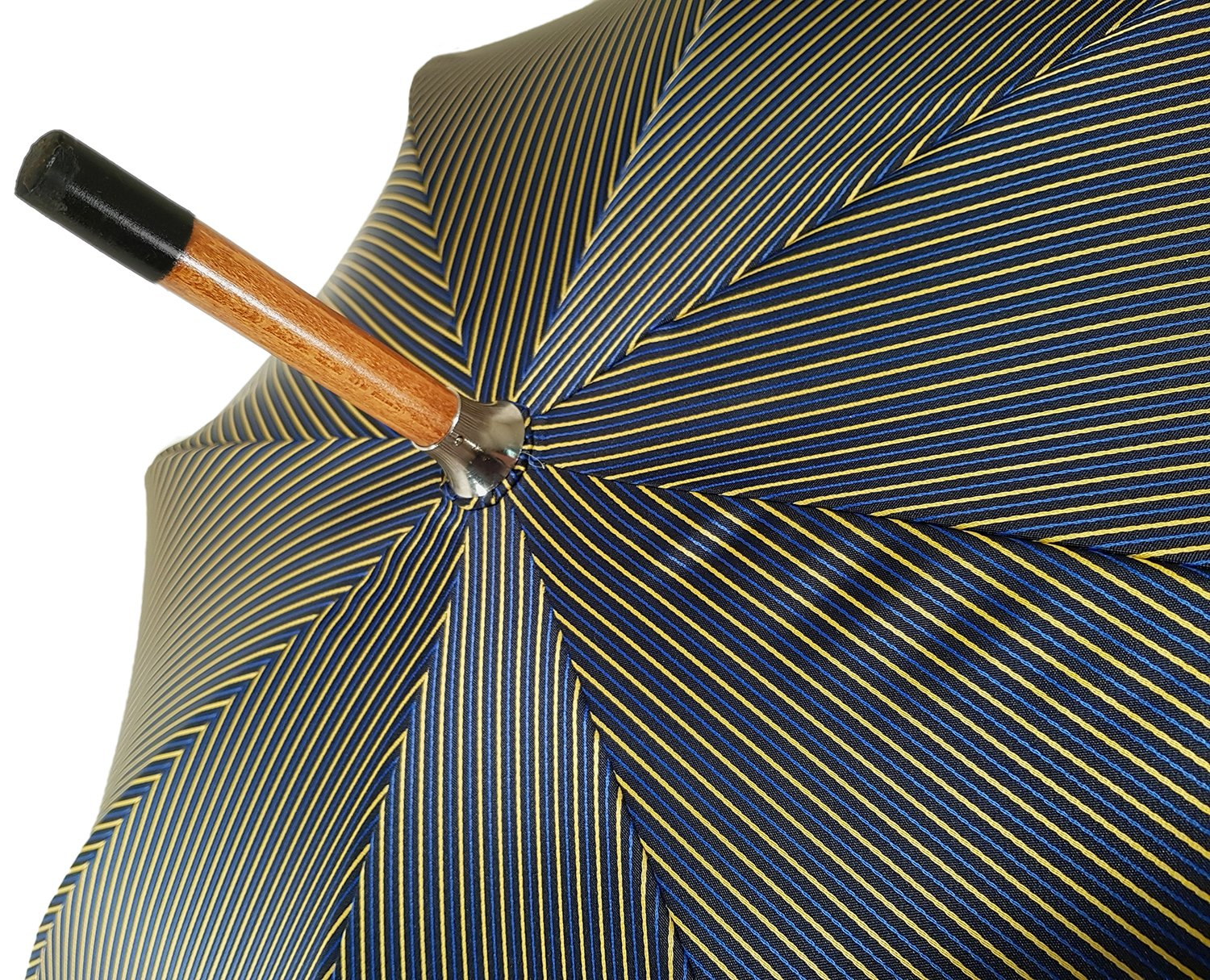 Double-Cloth Umbrella | Italian Handmade Multicolor Striped Rain Protection Gear