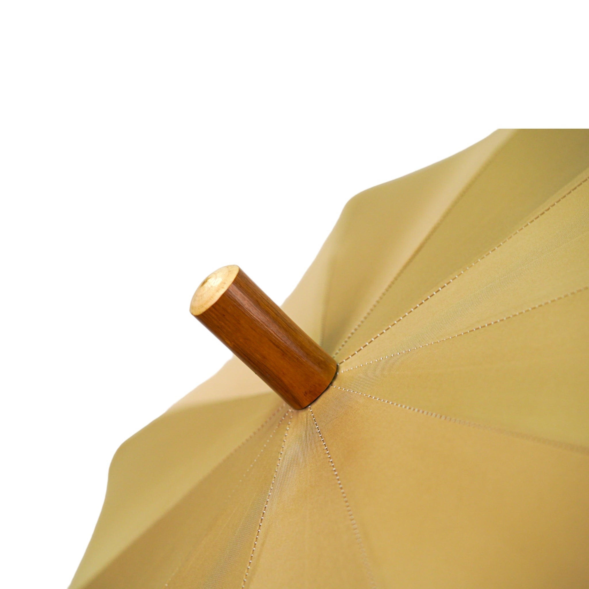 Cream Umbrella – Luxury Rain Gear with Handcrafted Horse Handle & Gold Accents