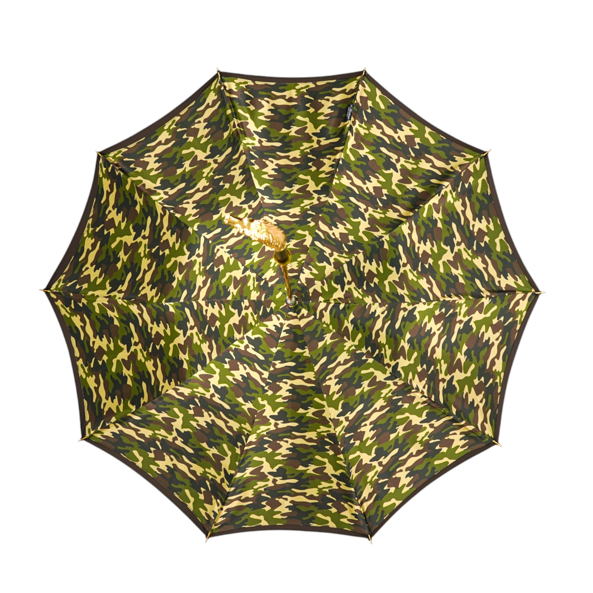 Men's Luxury Umbrella – Handmade Italian 24K Gold Handle, Durable Carbon Frame