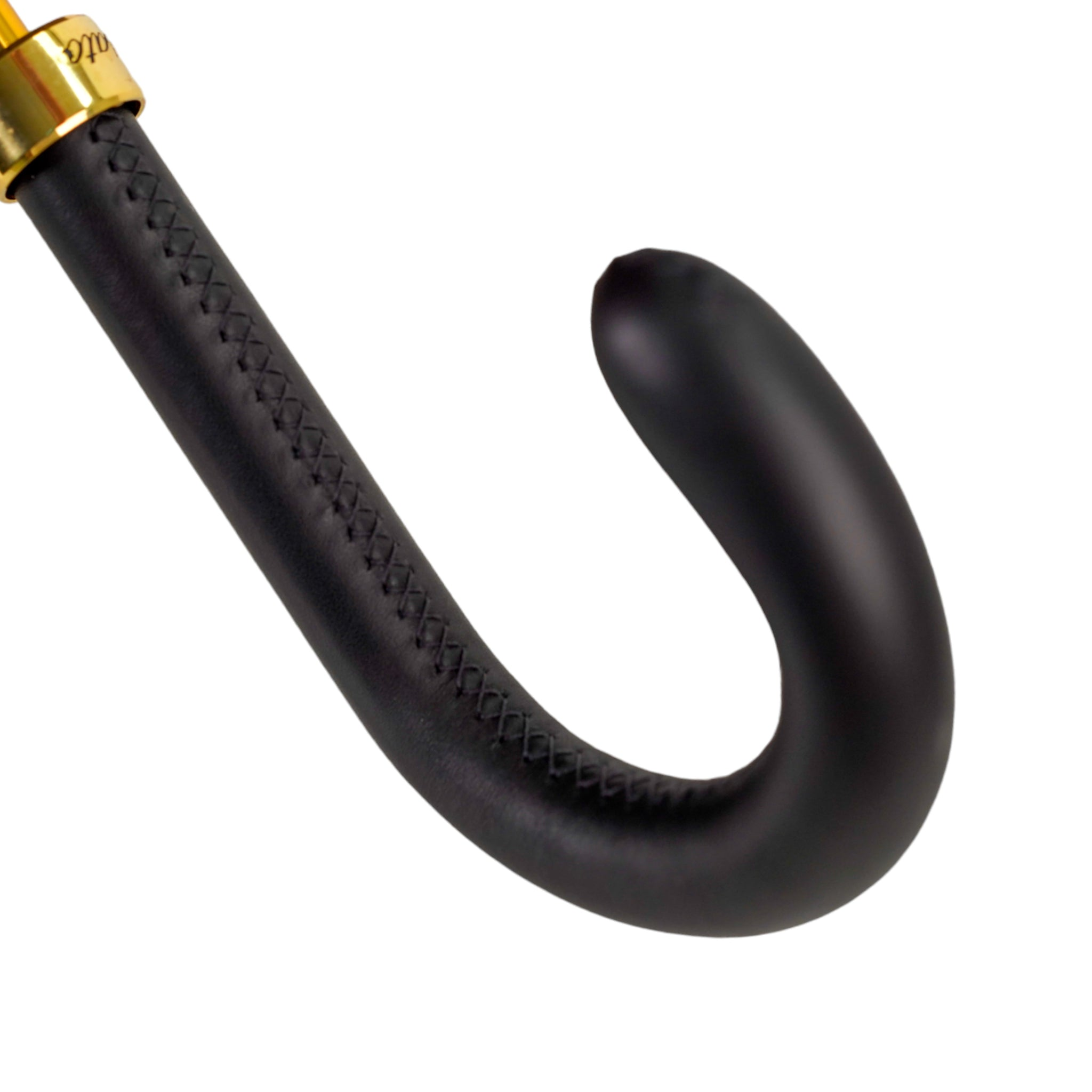 Italian Leather Umbrella - Handmade Greek Design, Carbon Fiber Ribs & Automatic Open