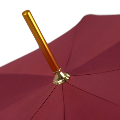 Men's Burgundy Umbrella – Handmade Skull Handle, Automatic Opening, Luxury Design