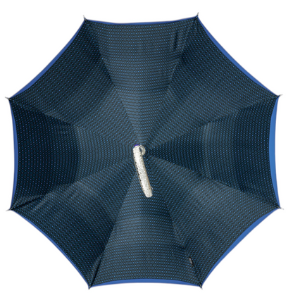 Royal Blue Men’s Umbrella – Luxury Automatic Open Umbrella with Sapphire Crystal Handle