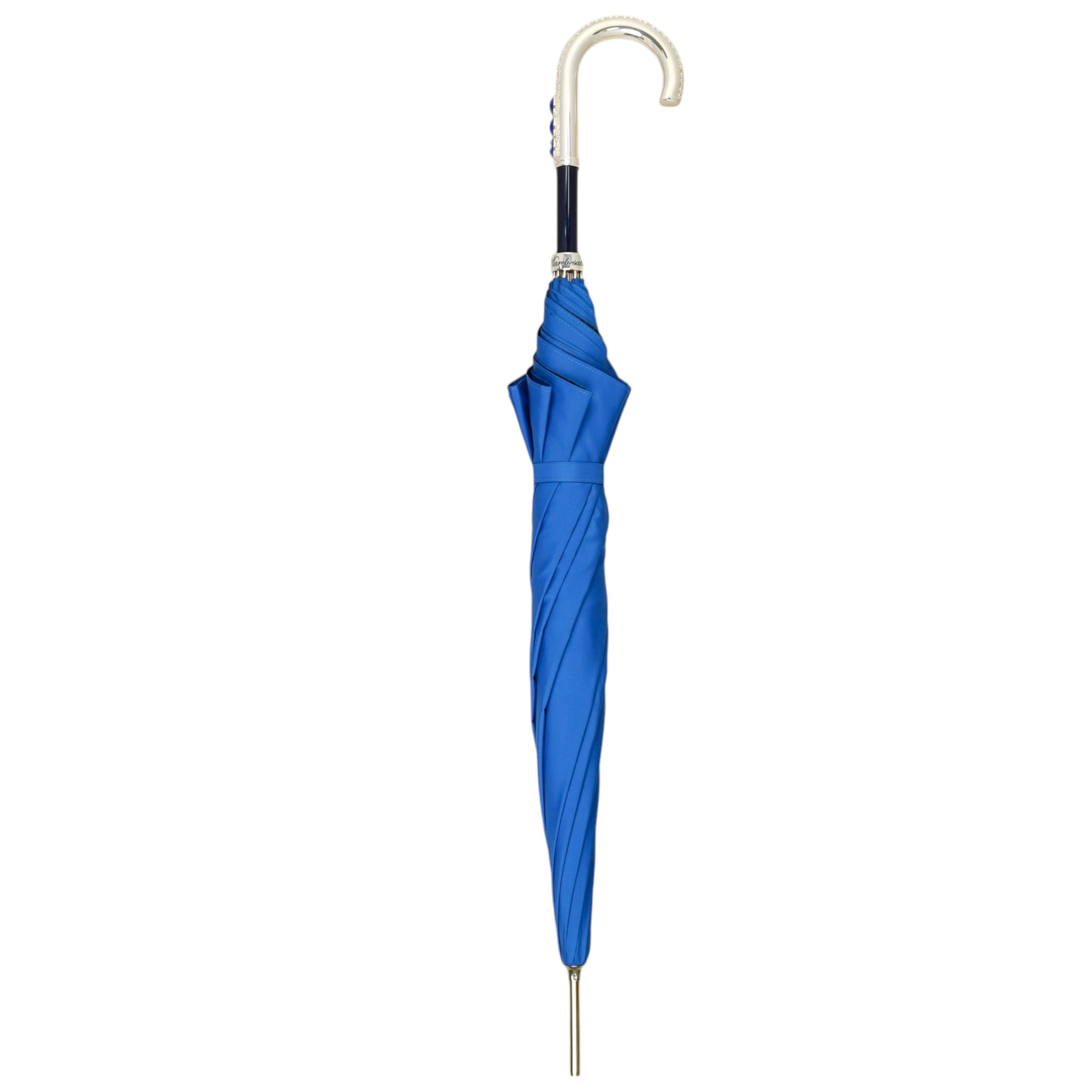 Royal Blue Men’s Umbrella – Luxury Automatic Open Umbrella with Sapphire Crystal Handle