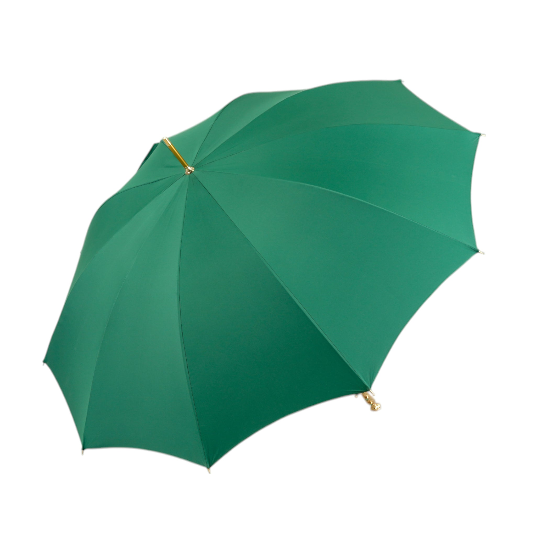 Men's Green Umbrella – Luxury Automatic Rain Umbrella with 24K Gold Sword Handle