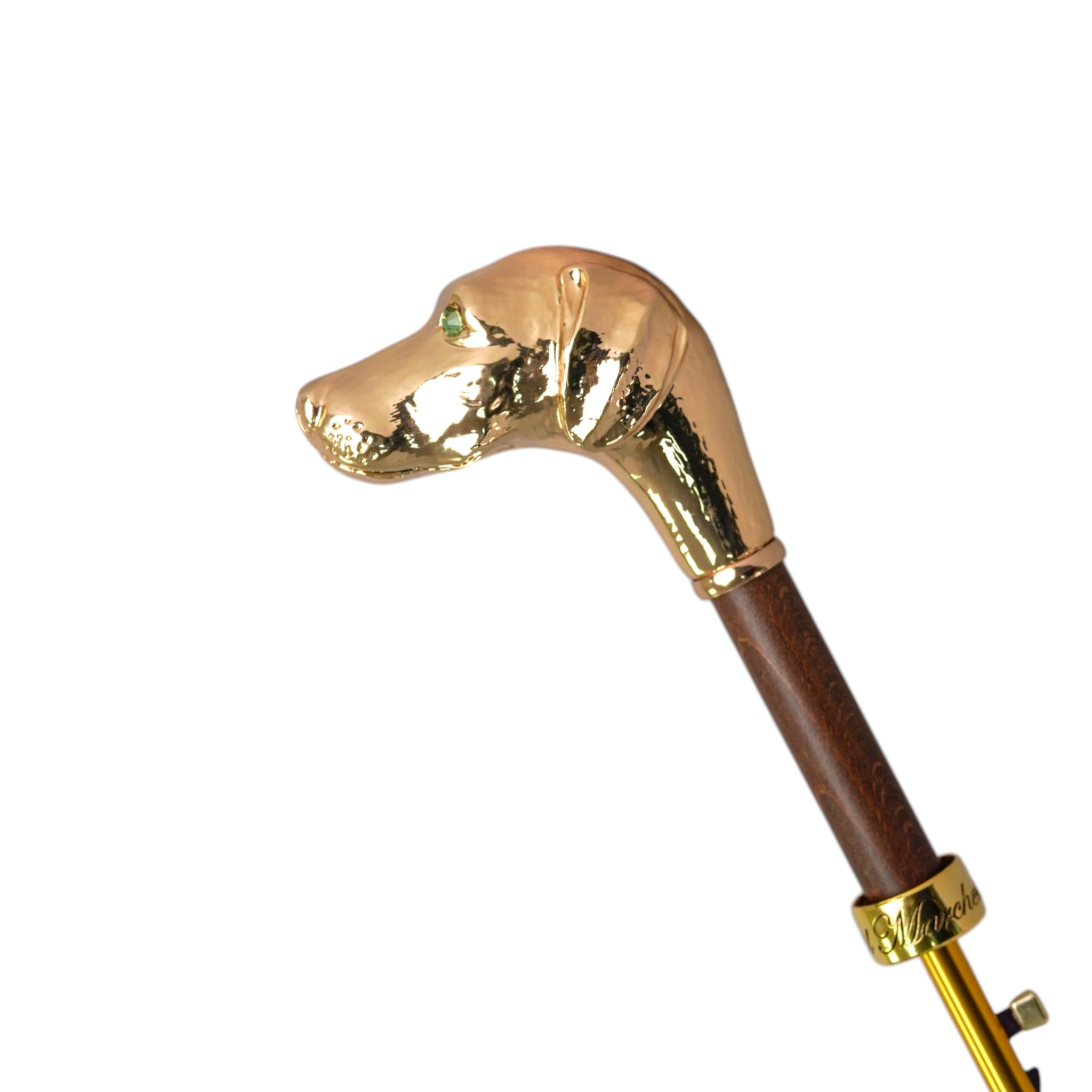 Luxury Gold Umbrella – 24K Gold Handle Hound Dog Automatic Rain Umbrella