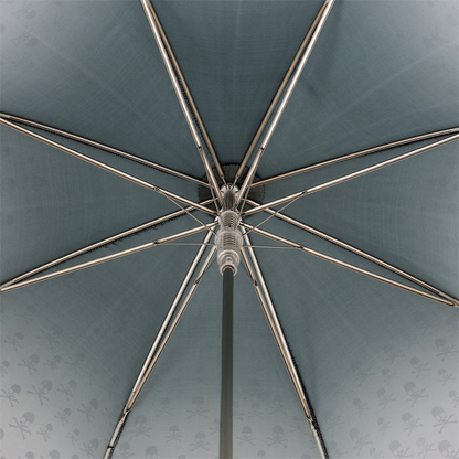 Skull Print Umbrella – Automatic Grey Rain Umbrella With Acetate Handle & Gift Box