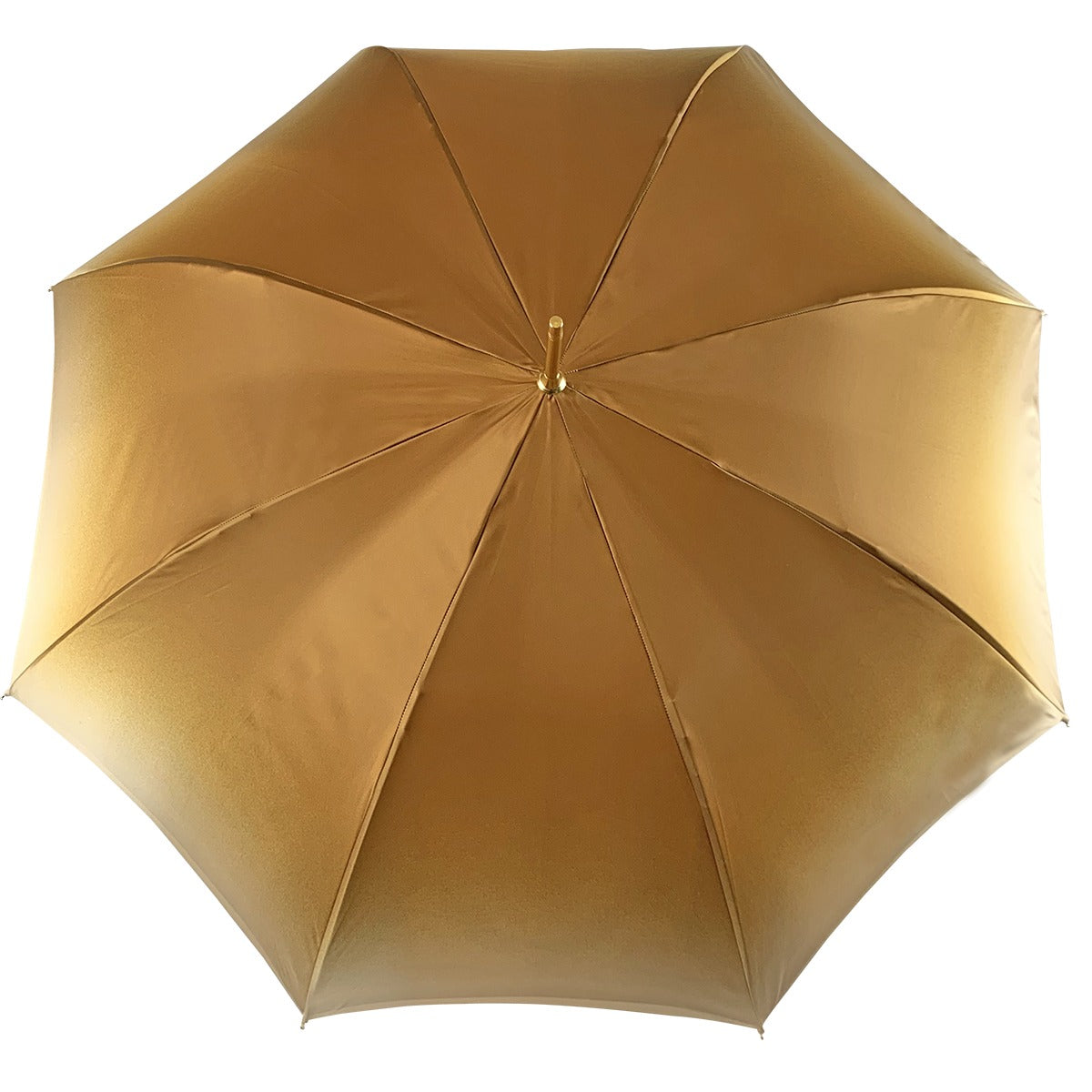 Luxury golden ladies umbrella by Ilmarchesato featuring an ornamental Arabic design against a light background.