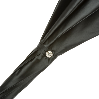 Double Cloth Umbrella – Stylish Polka Dot Interior, Leather Handle, Handmade in Italy