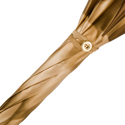 Luxury Dahlia Umbrella – Italian Handmade Designer Rain Umbrella With Jeweled Brass Handle