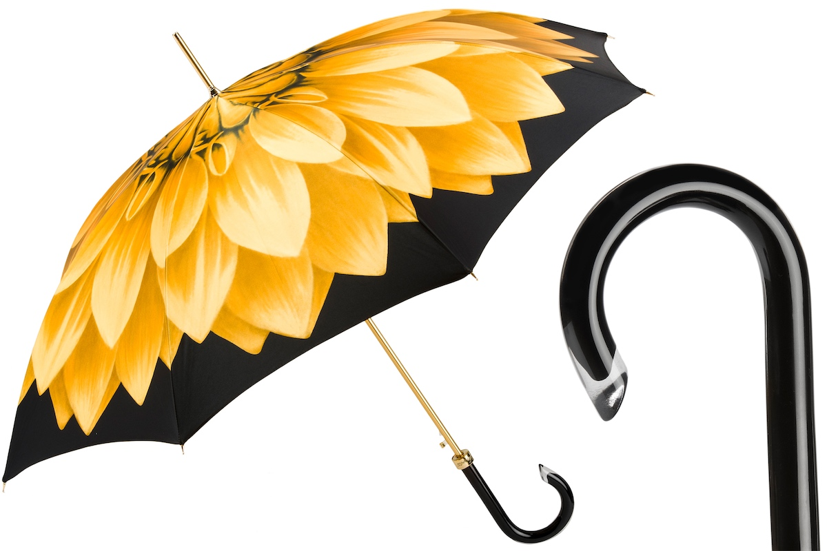 Gold Canopy Umbrella – Designer Handmade Italian Rain Umbrella With Luxury Gift Box