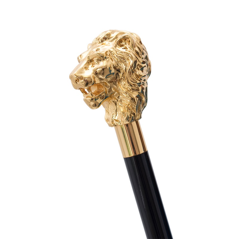 Golden Lion Umbrella – Automatic Opening, Handmade Italian Luxury Rain Accessory