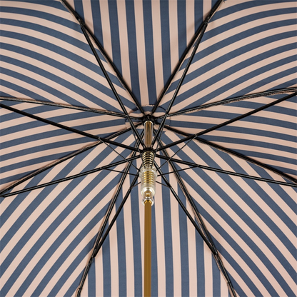 Striped Umbrella – Handmade Italian Rain Umbrella with Malacca Wood Handle