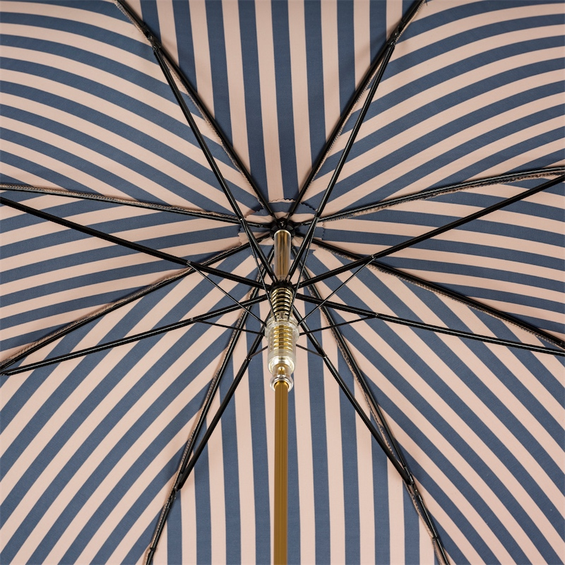 Striped Umbrella – Handmade Italian Rain Umbrella with Malacca Wood Handle