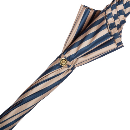 Striped Umbrella – Handmade Italian Rain Umbrella with Malacca Wood Handle