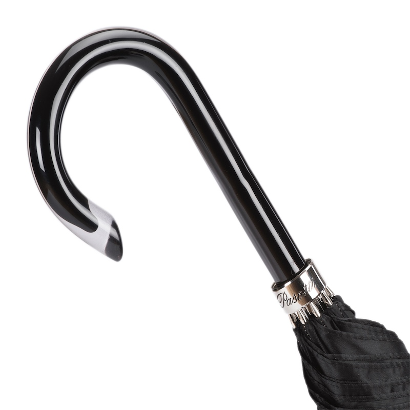 Silver Sunflower Umbrella – Automatic, Handmade Italian Polyester Canopy with Acetate Handle