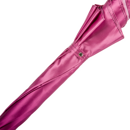 Fuchsia Woman Umbrella - Automatic Luxury Crystal Handle Rain Accessory