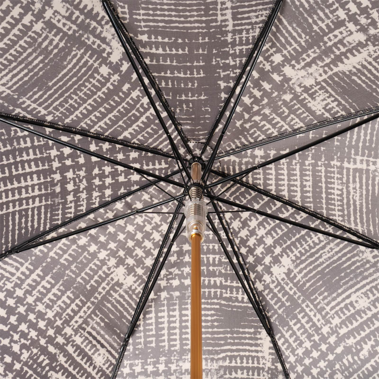 Luxury Umbrella – Automatic Opening, Studded Leather Handle, Handmade Italian Craft