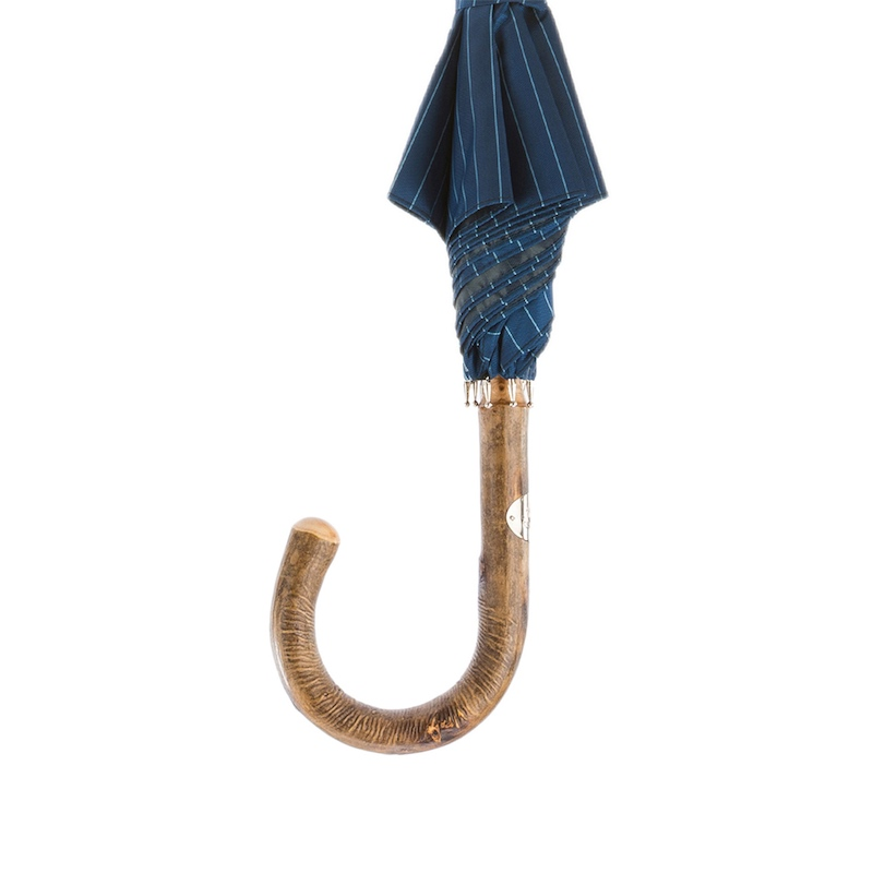 Solid Stick Umbrella | Handmade Italian Ash Wood With Traditional Knob Handle