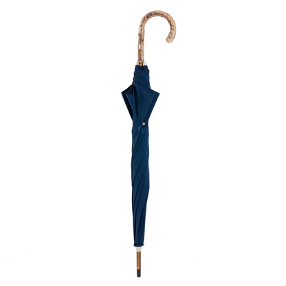 Navy Umbrella – Handmade Luxury Gorse Wood Handle | Water-Resistant Canopy
