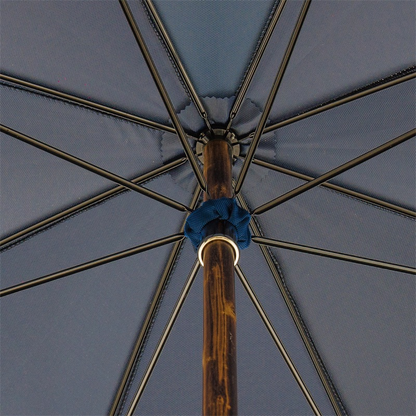 Navy Umbrella – Handmade Luxury Gorse Wood Handle | Water-Resistant Canopy