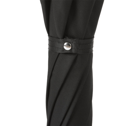 Black Bamboo Umbrella – Handmade Italian Rain Umbrella with Natural Bamboo Handle