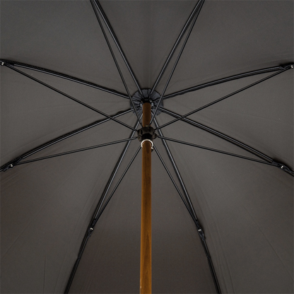 Black Bamboo Umbrella – Handmade Italian Rain Umbrella with Natural Bamboo Handle