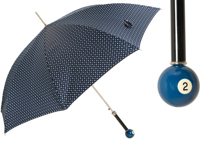 Luxury Billiard Umbrella – Handmade Italian Rain Umbrella with Resin Ball Handle