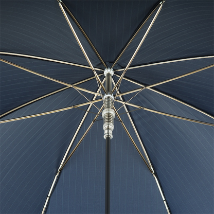 Fish Handle Umbrella – Blue Canopy, Automatic Opening & Handmade Italian Design