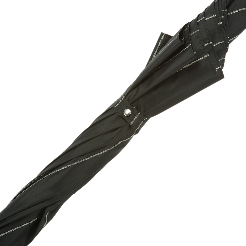 Striped Dandy Umbrella – Handmade Italian Rain Umbrella with Silver Brass Handle