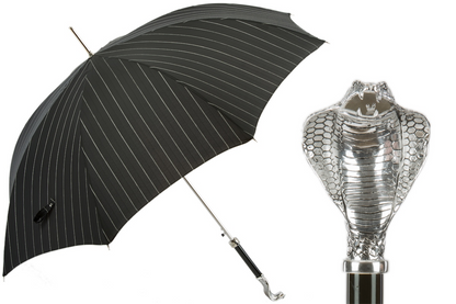 Luxury Cobra Umbrella – Handmade Italian Brass Handle | Wide Canopy Rain Shield