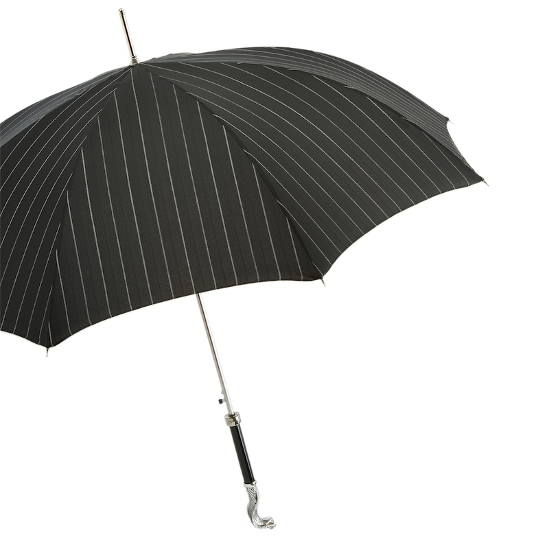 Luxury Cobra Umbrella – Handmade Italian Brass Handle | Wide Canopy Rain Shield