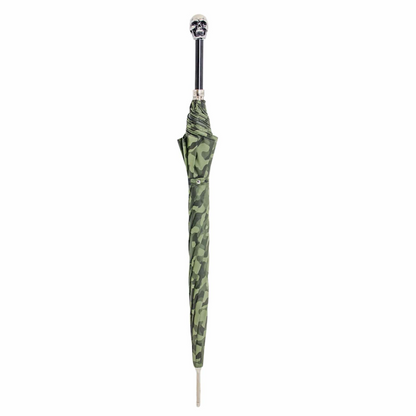 Luxury Camouflage Umbrella – Automatic Open, Skull Handle, Waterproof Polyester Canopy