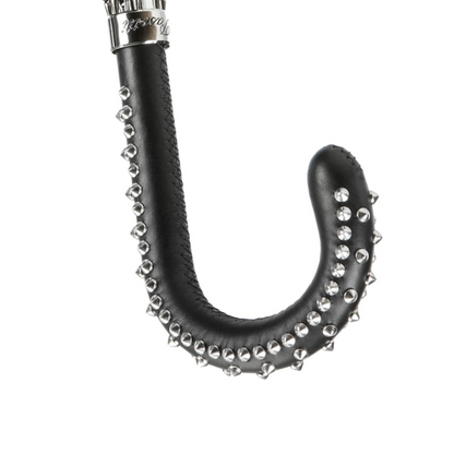 Red Camouflage Umbrella – Handmade Automatic Opening With Leather Studded Handle