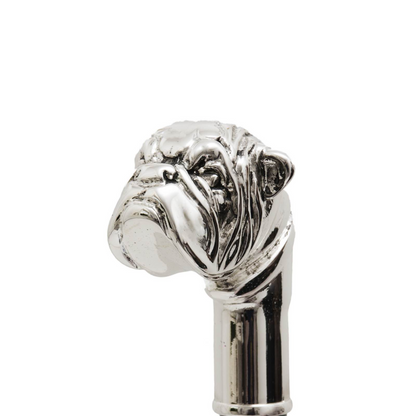 Handmade Bulldog Umbrella – Metal Handle, Automatic Rain Protection Accessory