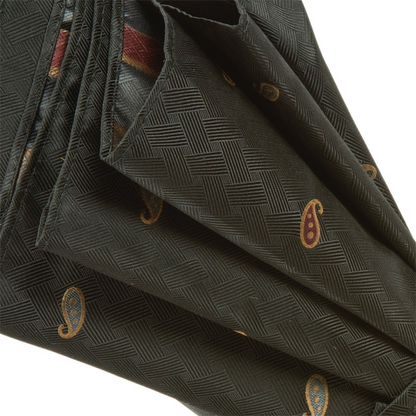 Paisley Umbrella – Automatic Open Buffalo Horn Handle, Durable Rain Protection