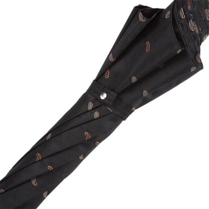 Paisley Umbrella – Automatic Open Buffalo Horn Handle, Durable Rain Protection